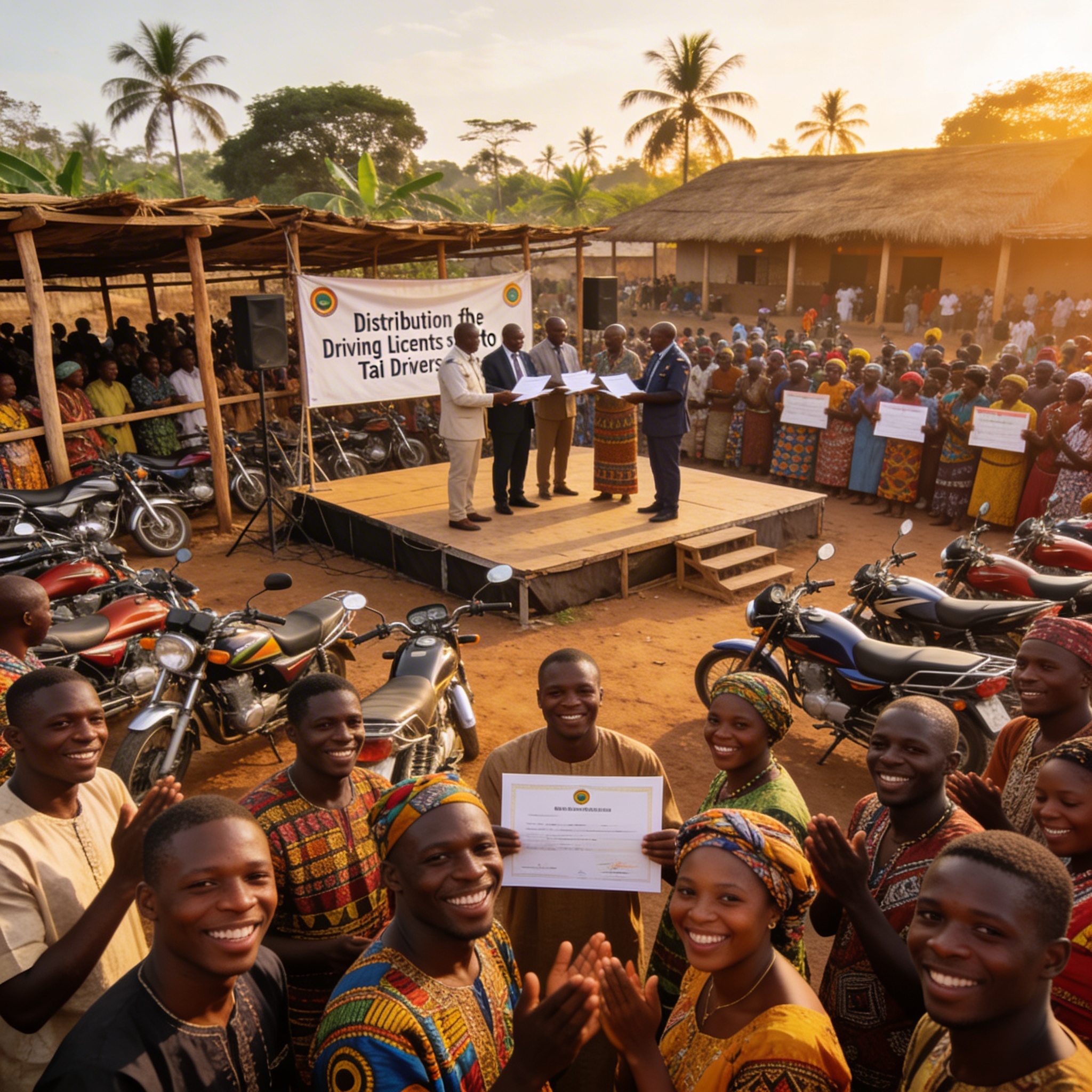 District de Makoua : des conducteurs de taxis-motos obtiennent leur permis de conduire