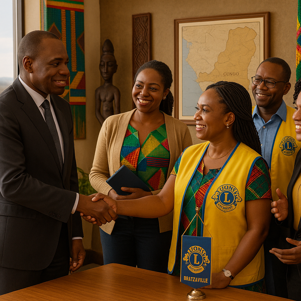 Pierre Marie Mboula, futur gouverneur du Lions Clubs, en mission stratégique au Congo